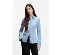 HUGO Camicetta slim fit in twill di misto cotone facile da stirare - Style The Fitted Shirt, 50554568 Celeste 48