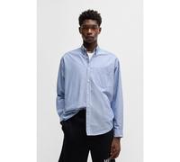 HUGO Camicia button down in cotone Oxford con vestibilità oversize - Style Ebill, 50534183 Righe blu M
