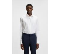 HUGO Camicia con fit moderno in popeline di cotone facile da stirare - Style Valerio, 50519812 Bianco 38