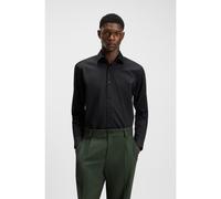 HUGO Camicia con fit moderno in popeline di cotone facile da stirare - Style Valerio, 50519812 Nero 39