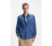 Hugo Ebino Long Sleeve Shirt Blu L Uomo