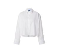 HUGO Camicia oversize gessata in cotone con orlo aperto - Style Ekla_B, 50562977 Bianco 48