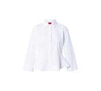 HUGO Camicetta slim fit in cotone con orlo a volant - Style Embrella, 50562961 Bianco 42