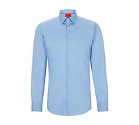 HUGO Camicia da uomo Kenno slim fit in popeline di cotone, Blu, 41