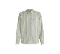 HUGO Camicia oversize in popeline di cotone a righe - Style Ebalto_1, 50572451 Beige a motivi L