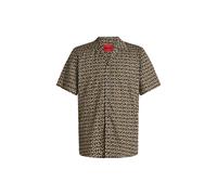 HUGO Camicia 'Ellino' sabbia / nero Uomo - PROMO - Premium - Camicie da uomo HUGO XXL