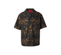 HUGO Camicia oversize in popeline di cotone stampata - Style Espino, 50545377 Verde a motivi S