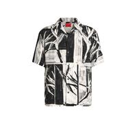 HUGO Camicia 'Exolino' nero / offwhite Uomo HUGO S