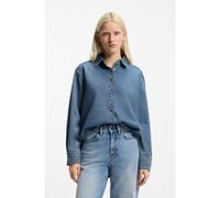 HUGO Camicia in denim rigido blu con bottoni a pressione eleganti - Style Gareve, 50553178 Blu M