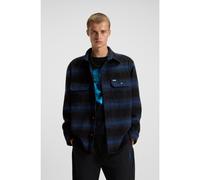 HUGO Camicia oversize con righe ombreggiate - Style Ebolt, 50549801 Blu scuro XL