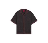 HUGO Camicia oversize con stampa digitale - Style Espino, 50555778 Marrone a motivi XL