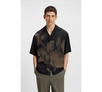HUGO Camicia oversize con stampa floreale - Style Espino, 50545387 Nero a motivi S