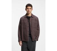 HUGO Camicia oversize cropped in cotone pied-de-poule - Style Eniri, 50570469 Marrone a motivi XL