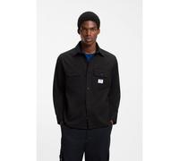 HUGO Camicia oversize in cotone con tasche con patta sul petto - Style Ekynone_1, 50570729 Nero L
