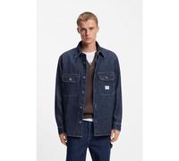HUGO Camicia oversize in denim blu - Style Ebolt, 50556349 Blu scuro XS