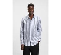 HUGO Camicia oversize in popeline di cotone a righe - Style Erillo, 50545372 Righe blu L