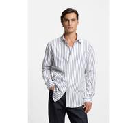 HUGO Camicia oversize in popeline di cotone a righe - Style Erillo, 50555776 Righe blu M