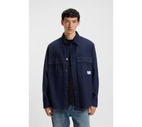 HUGO Camicia oversize in tessuto ripstop lavorato effetto denim - Style Ebargo, 50549582 Blu scuro XL