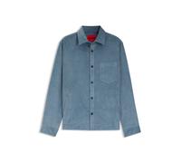 HUGO Camicia oversize in velluto a coste di cotone - Style Ecord, 50555777 Celeste XXL