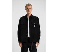 HUGO Camicia oversize in velluto a coste di cotone - Style Ekynone, 50549793 Nero XXL