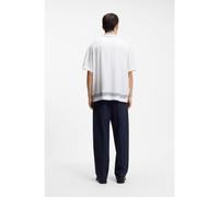 HUGO Camicia oversized fit stampata con colletto aperto - Style Exolino, 50566051 Bianco XXL