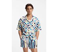 HUGO Camicia relaxed fit con stampa floreale - Style BEACH SHIRT RELAXED, 50540065 Calce XXL