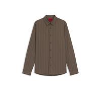 HUGO Camicia relaxed fit in flanella di cotone spazzolato - Style Emero, 50549740 Grigio M
