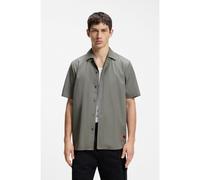 HUGO Camicia relaxed fit in popeline di cotone - Style Ellino, 50560584 Grigio scuro L