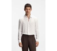 HUGO Camicia slim fit da uomo per un look definito - Style Ermo, 50570470 Bianco a motivi XS