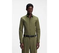 HUGO Camicia slim fit in popeline di cotone facile da stirare - Style Kenno, 50289499 Oliva 46