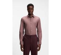 HUGO Camicia slim fit in popeline di cotone facile da stirare - Style Kenno, 50289499 Rosso chiaro 39