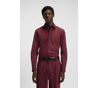 HUGO Camicia slim fit in popeline di cotone facile da stirare - Style Kenno, 50289499 Rosso scuro 38
