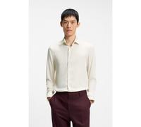 HUGO Camicia slim fit in satin effetto lavato - Style Kenno, 50539769 Bianco 42