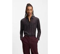 HUGO Camicia slim fit in satin stampato - Style Kenno, 50554852 Marrone a motivi 43