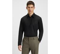 HUGO Camicia slim fit in tela di cotone elasticizzato - Style Ermo, 50505315 Nero M
