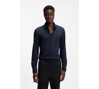 HUGO Camicia slim fit in twill elasticizzato - Style Kenno, 50551242 Blu scuro 38
