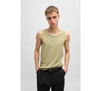 HUGO Canotta in cotone elasticizzato a coste con logo stampato - Style Dapota, 50542089 Calce XS