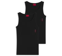 HUGO Canotta in cotone elasticizzato con logo in confezione da due - Style TANK TOP TWIN PACK, 50469778 Nero S