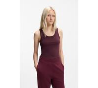 HUGO Canotta in misto cotone con logo scomposto ricamato - Style Datamia, 50514489 Bordeaux L