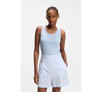 HUGO Canotta in misto cotone con logo scomposto ricamato - Style Datamia, 50514489 Celeste M