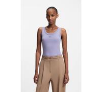 HUGO Canotta in misto cotone con logo scomposto ricamato - Style Datamia, 50514489 Luce viola M