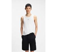 HUGO Canotta slim fit in cotone elasticizzato con logo a contrasto - Style Dapota, 50563744 Colore neutro XL