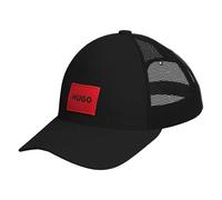 HUGO Cappellino stile trucker in twill con etichetta con logo rossa - Style Kody-PL, 50519398 Nero pz.