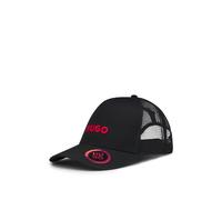 HUGO Cappellino in twill di cotone con pannelli in mesh - Style Marsel-Trucker, 50535942 Nero pz.
