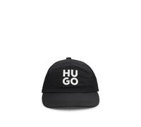 HUGO Cappellino per bambini in tessuto stropicciato con logo scomposto - Style G00426/09B52, G00426 Nero 52