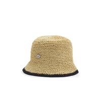 HUGO Cappello da pescatore in rafia con logo scomposto - Style Calantha-RA, 50561333 Beige LXL