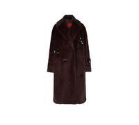 HUGO Cappotto oversize in pelliccia sintetica con dettagli in paillettes - Style Minte-1, 50569011 Marrone scuro 38