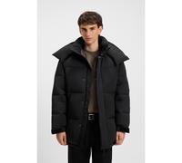 HUGO Cappotto idrorepellente con imbottitura di piume - Style Melmus2541, 50547890 Nero L