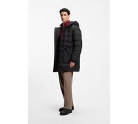 HUGO Cappotto imbottito con cappuccio e tasche applicate - Style Marbos2641, 50567263 Nero XXL