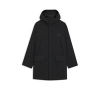 HUGO Cappotto imbottito idrorepellente con cappuccio e logo spezzato - Style Mandev2541, 50549663 Nero M